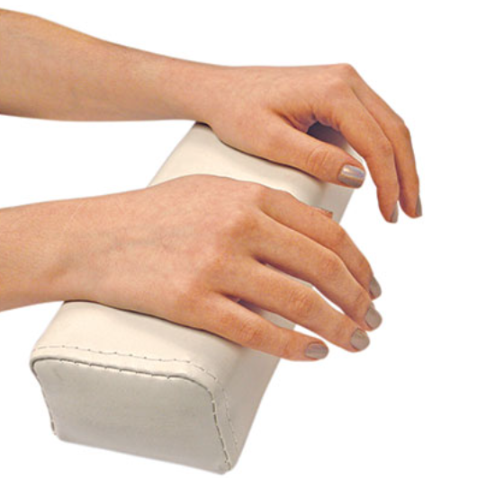 White Cushion Nail Table Arm Rest 11"