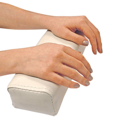 White Cushion Nail Table Arm Rest 11"