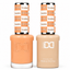 DND 019 Temptation HEMA & TPO Free Gel Polish Duo warm peachy nude nail color with matching lacquer bottle.