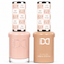 DND 027 Nail Butter HEMA & TPO Free Gel Polish Duo creamy blush nude nail color with matching lacquer bottle.
