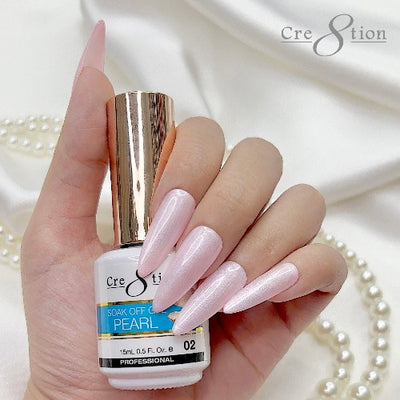 02 Pearl Soak Off Gel By Cre8tion 