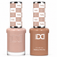 DND 031 Teddy HEMA & TPO Free Gel Polish Duo warm rosy taupe nude nail color with matching lacquer bottle.
