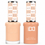 DND 032 Stay Flo HEMA & TPO Free Gel Polish Duo soft peachy nude nail color with matching lacquer bottle.