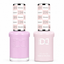 DND 039 Ghosted HEMA & TPO Free Gel Polish Duo soft pastel lavender pink nail color with matching lacquer bottle.