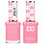 DND 051 I'm Her! HEMA & TPO Free Gel Polish Duo vibrant cotton-candy pink nail color with matching lacquer bottle.