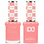 DND 052 1st Dibs HEMA & TPO Free Gel Polish Duo soft rosy pink nail color with matching lacquer bottle.