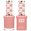 DND 054 Salty Tan HEMA & TPO Free Gel Polish Duo warm dusty tan nude nail color with matching lacquer bottle.
