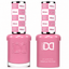 DND 059 Ribbon HEMA & TPO Free Gel Polish Duo soft baby pink nail color with matching lacquer bottle.