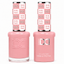 DND 065 Be My Peach HEMA & TPO Free gel polish duo in a soft pinky nude shade with matching nail lacquer bottle.