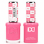 DND 067 Witty HEMA & TPO Free gel polish duo in a vibrant medium pink shade with matching lacquer bottle.