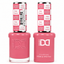 DND 068 Pink Guava HEMA & TPO Free Gel Polish Duo featuring a creamy tropical pink guava shade with matching gel polish and lacquer bottles.