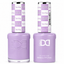 DND 084 Taro Fog HEMA & TPO Free Gel Polish Duo muted lavender nail color with soft gray undertones and matching lacquer bottle.