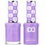 DND 088 Ube Skies HEMA & TPO Free Gel Polish Duo vibrant pastel purple nail color with soft lavender undertones and matching lacquer bottle.