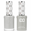 DND 094 Vapor Trail HEMA & TPO Free Gel Polish Duo soft smoky gray nail color with cool silver undertones and matching lacquer bottle.