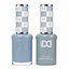 DND 103 Open Skies HEMA & TPO Free Gel Polish Duo soft pastel sky blue nail color with cool undertones and matching lacquer bottle.