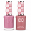 DND 105 We Ride At Dawn HEMA & TPO Free Gel Polish Duo dusty rose pink gel polish and matching nail lacquer bottle set
