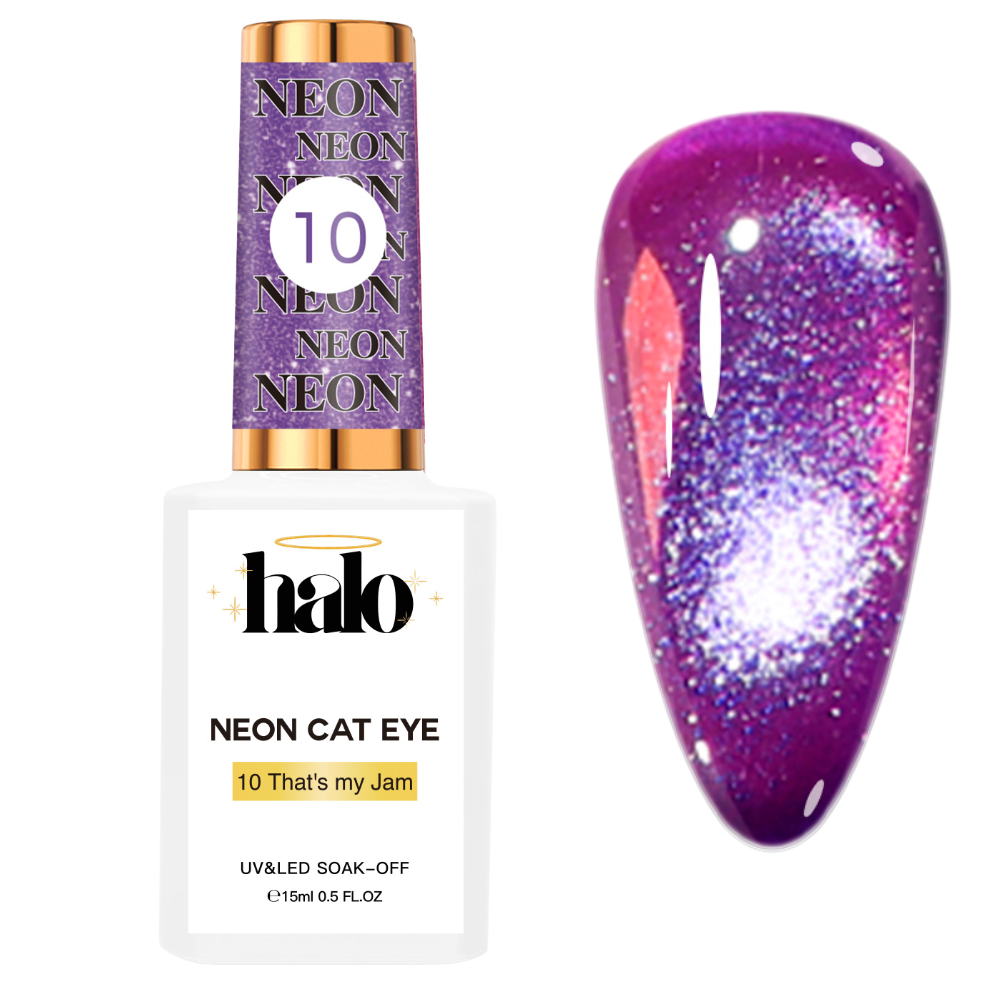 halo cat eye purple gel polish