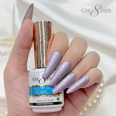 10 Pearl Soak Off Gel By Cre8tion