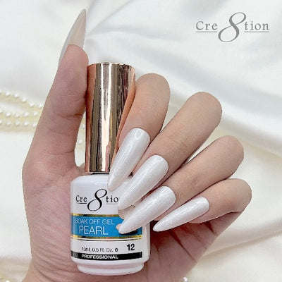 12 Pearl Soak Off Gel By Cre8tion
