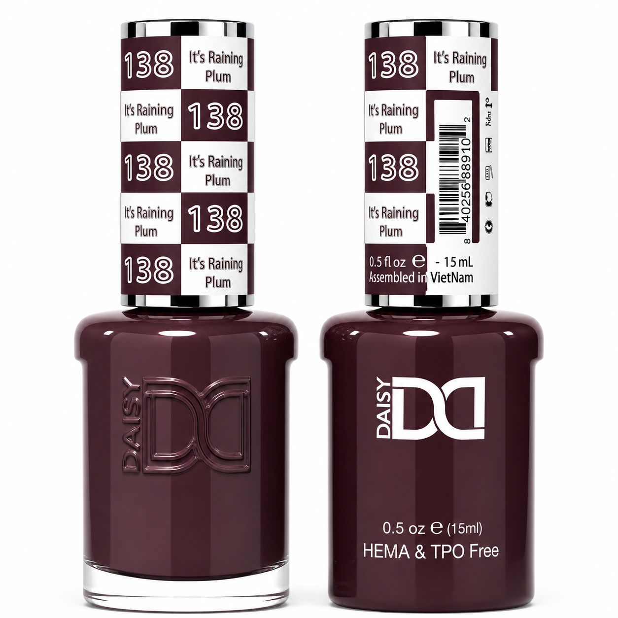 DND HEMA & TPO FREE Gel Polish Duo - 138 It's Raining Plum