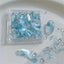 Nail Decorative Art - Teal Micro Flakes and Crystal Chips