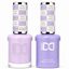 DND 204 Violet Horizon HEMA and TPO Free Gel Polish Duo creamy pastel violet nail polish bottles.