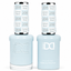 DND 208 Current Mood HEMA and TPO Free Gel Polish Duo soft pastel blue nail polish bottles.