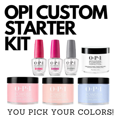 OPI Custom Dip Starter Kit - Essentials + Clear Powder + 3 Color Powders