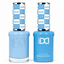 DND 211 Squirtle HEMA and TPO Free Gel Polish Duo bright creamy sky blue nail polish bottles.