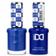 DND 215 Siren Call HEMA and TPO Free Gel Polish Duo deep navy blue nail polish bottles.