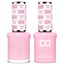 DND 220 Crushin’ Hard HEMA and TPO Free Gel Polish Duo sweet creamy baby pink nail polish bottles.