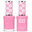 DND 222 Guardian Angel HEMA and TPO Free Gel Polish Duo bright creamy candy pink nail polish bottles.