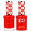 DND 235 Casa Amor HEMA and TPO Free Gel Polish Duo bold classic red nail polish bottles.