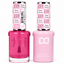 DND 237 Pilates Princess HEMA and TPO Free Gel Polish Duo sweet soft pink nail polish bottles.