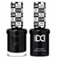 DND 238 Hello Darkness HEMA and TPO Free Gel Polish Duo bold jet black nail polish bottles.