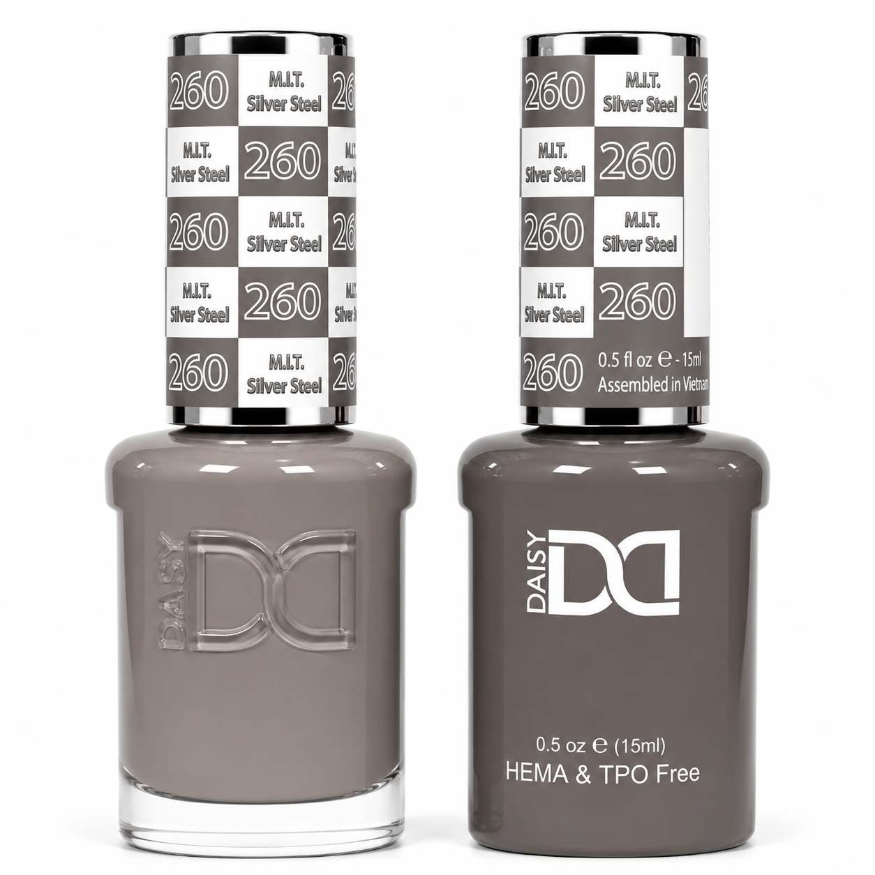 DND HEMA & TPO FREE Gel Polish Duo - 260 M.I.T. Silver Steel