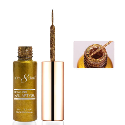 Cre8tion Striping Brush Gel - #26 Gold Glitter