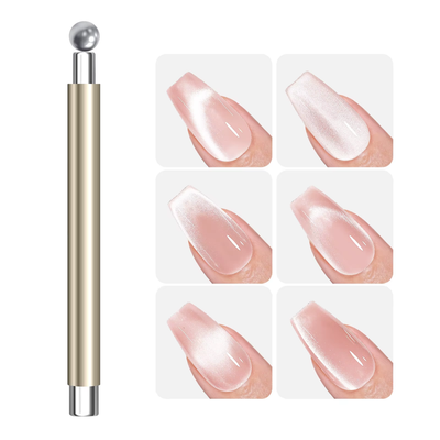 gold 3-in-1 Cat Eye Round Magnet Wand