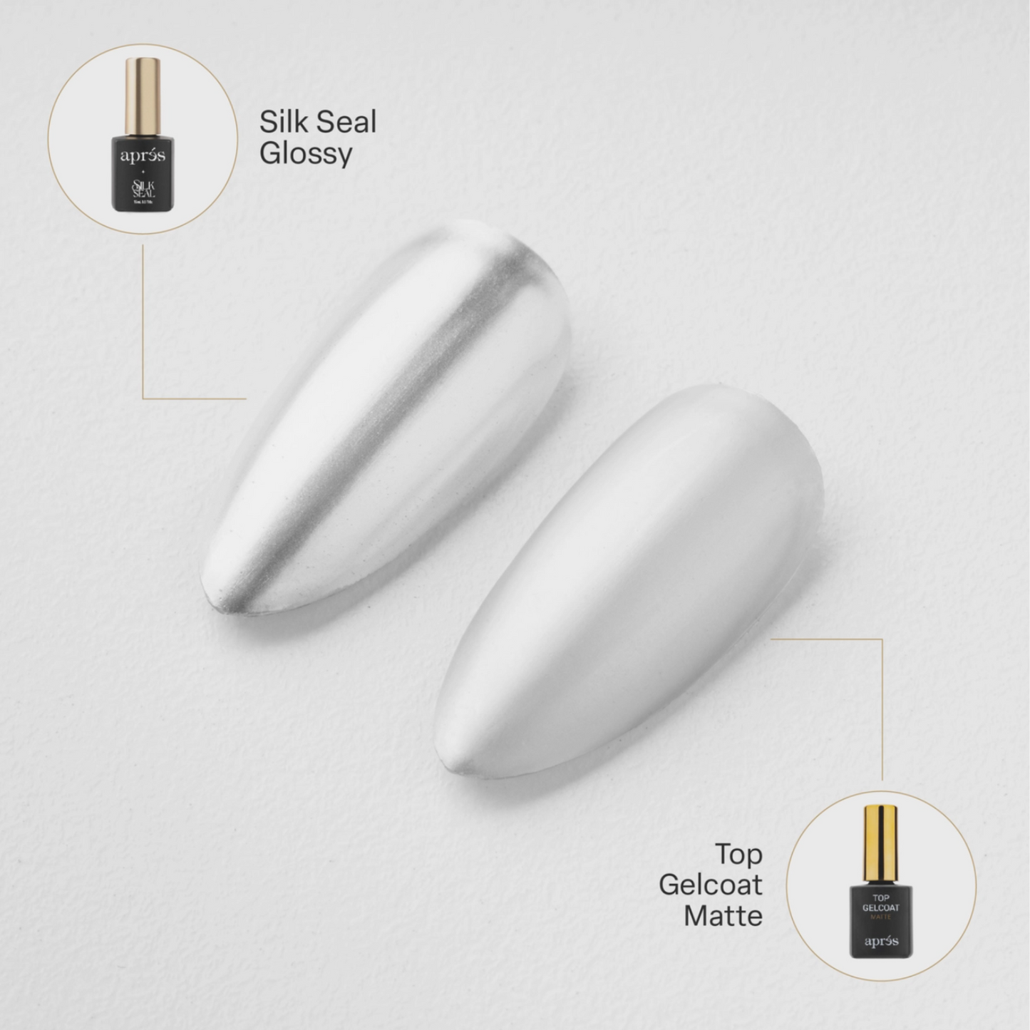 example of Apres Silver Screen Silk Cover Metallic Liquid Chrome