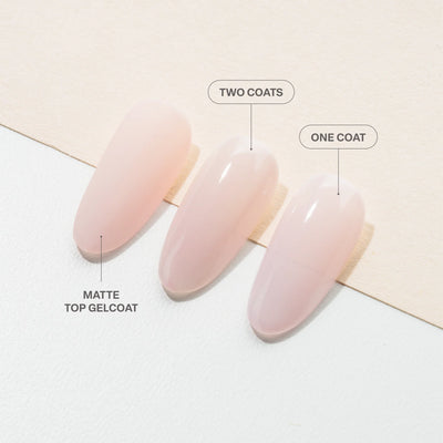 hands wearing 508 Pink Clouds Light & Shadow Sheer Gel Couleur by Apres