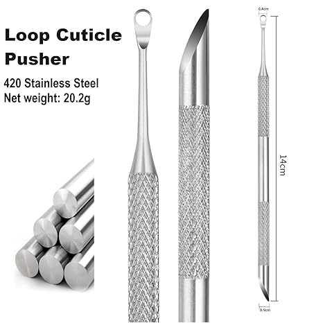 Dual End Circle Russian Manicure Cuticle Pusher