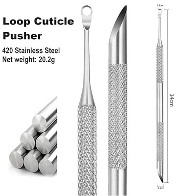 Dual End Circle Russian Manicure Cuticle Pusher