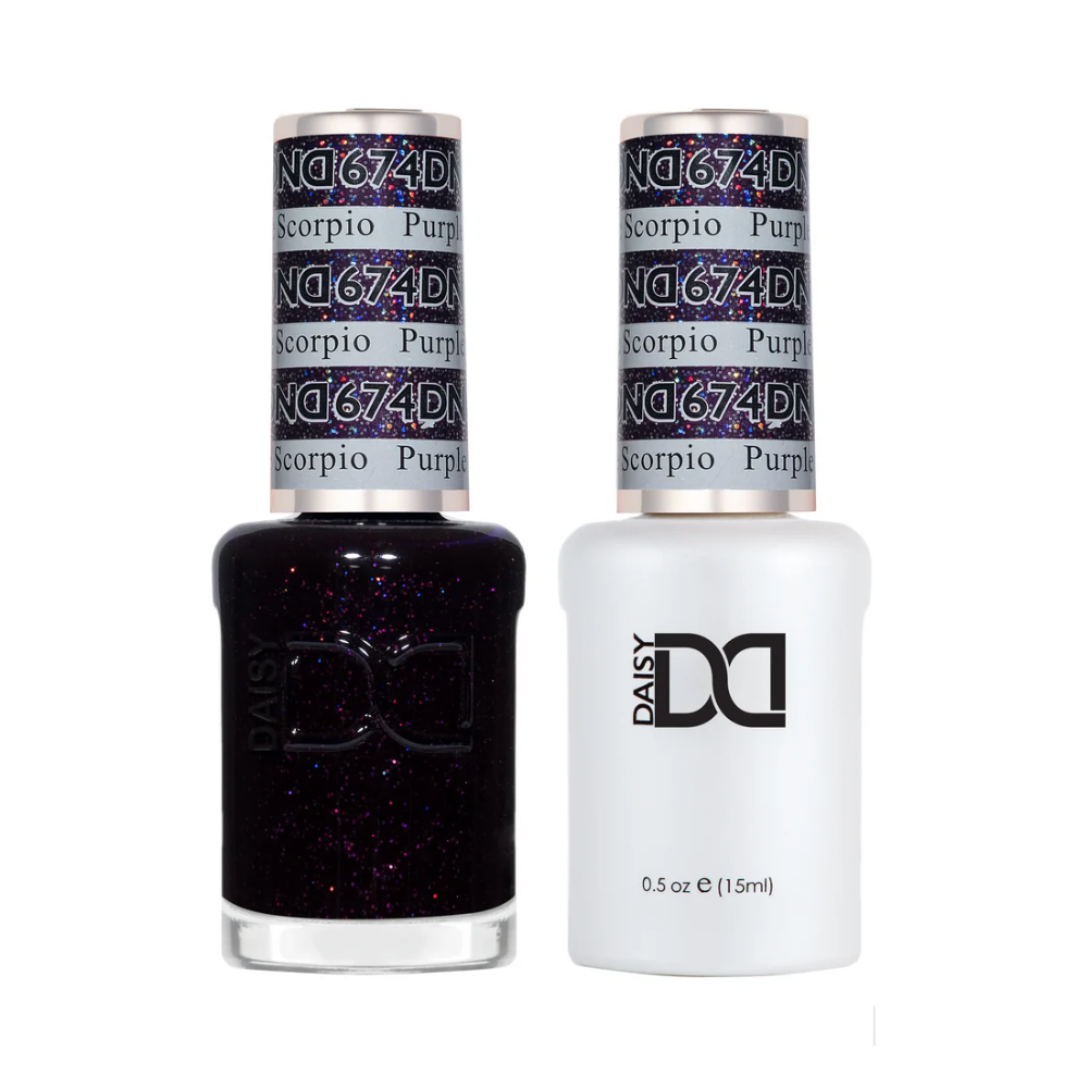 DND Duo gel polish 674 Purple Scorpio