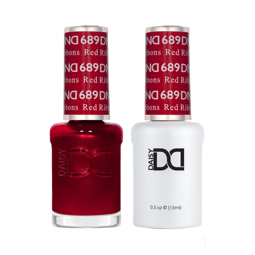 DND Duo gel polish 689 Red Ribbons