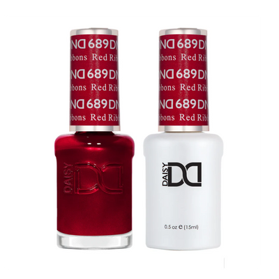 DND Duo gel polish 689 Red Ribbons