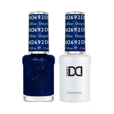 DND Duo gel polish 692 Deep Royal Blue