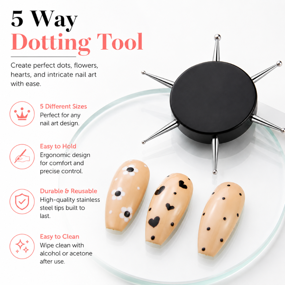 product description for 5 Way Dotting Tool
