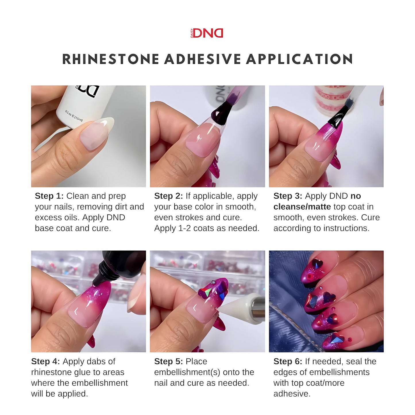 DND Rhinestone Adhesive Gel - No Cleanse