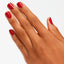 hands wearing A70 Red Hot Rio Intelli-Gel Duo by OPI