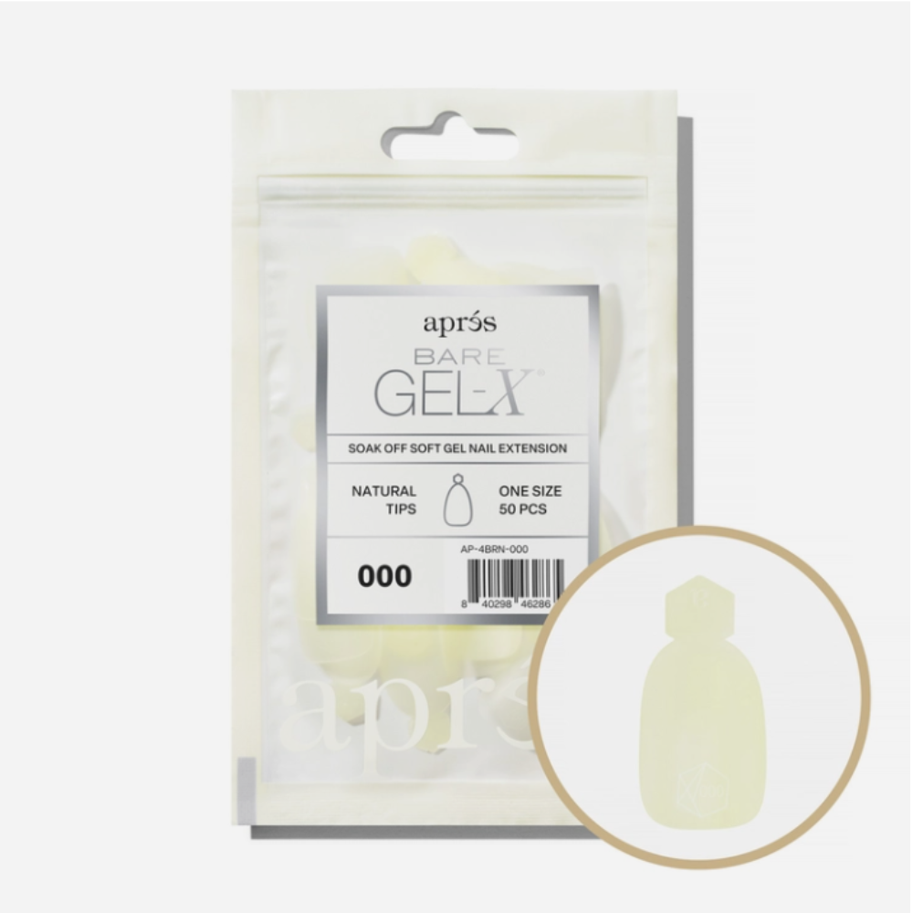 Apres Bare Natural Gel-X Tips 50pc #000